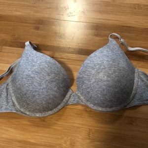gray push up bra